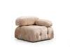 Asir Divano Angolare Modulare 3 posti in velluto Bubble II Crema