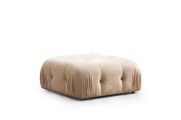 Asir Divano Angolare Modulare 3 posti in velluto Bubble II Crema