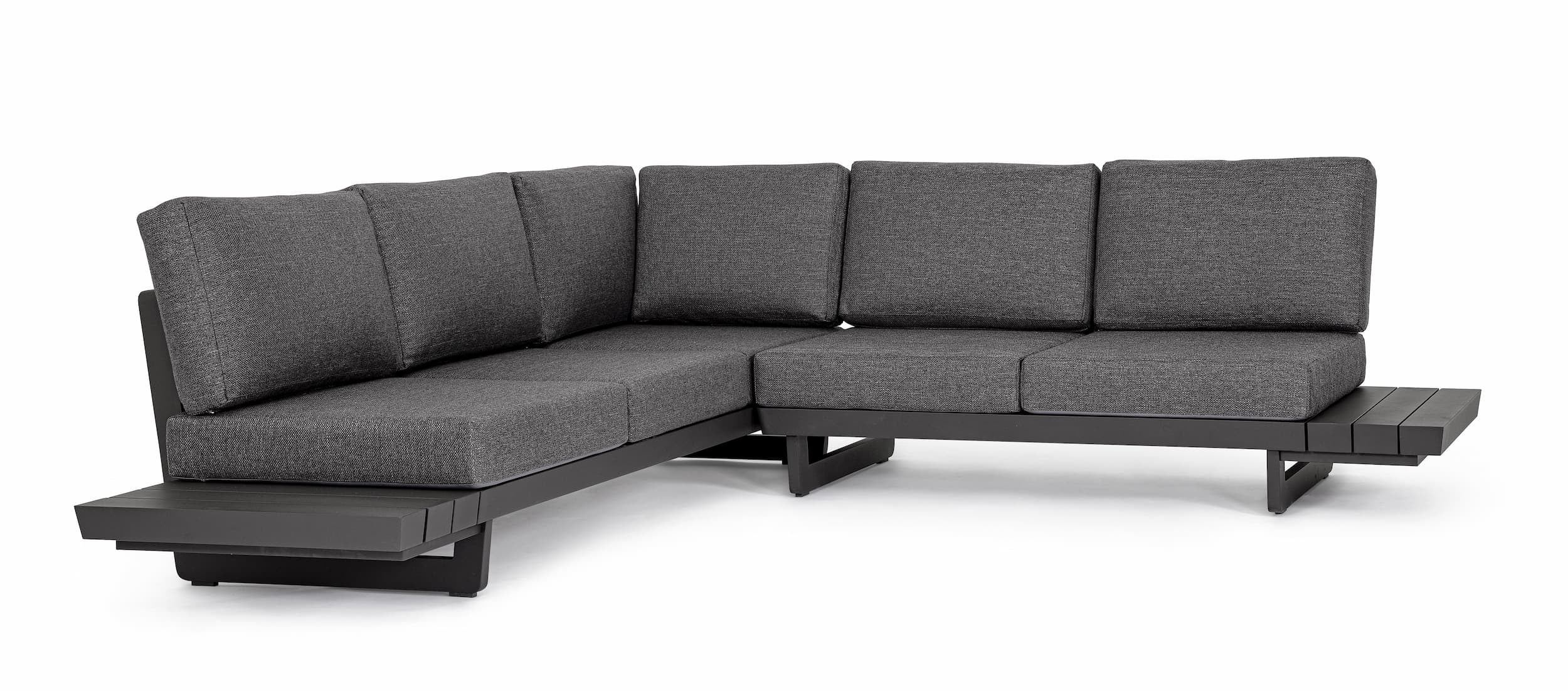 Bizzotto Divano Angolare Modulare da giardino Infinity Antracite