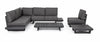 Bizzotto Divano Angolare Modulare da giardino Infinity Antracite