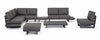 Bizzotto Divano Angolare Modulare da giardino Infinity Antracite