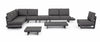 Bizzotto Divano Angolare Modulare da giardino Infinity Antracite