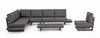 Bizzotto Divano Angolare Modulare da giardino Infinity Antracite