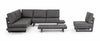 Bizzotto Divano Angolare Modulare da giardino Infinity Antracite