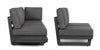 Bizzotto Divano Angolare Modulare da giardino Infinity Antracite