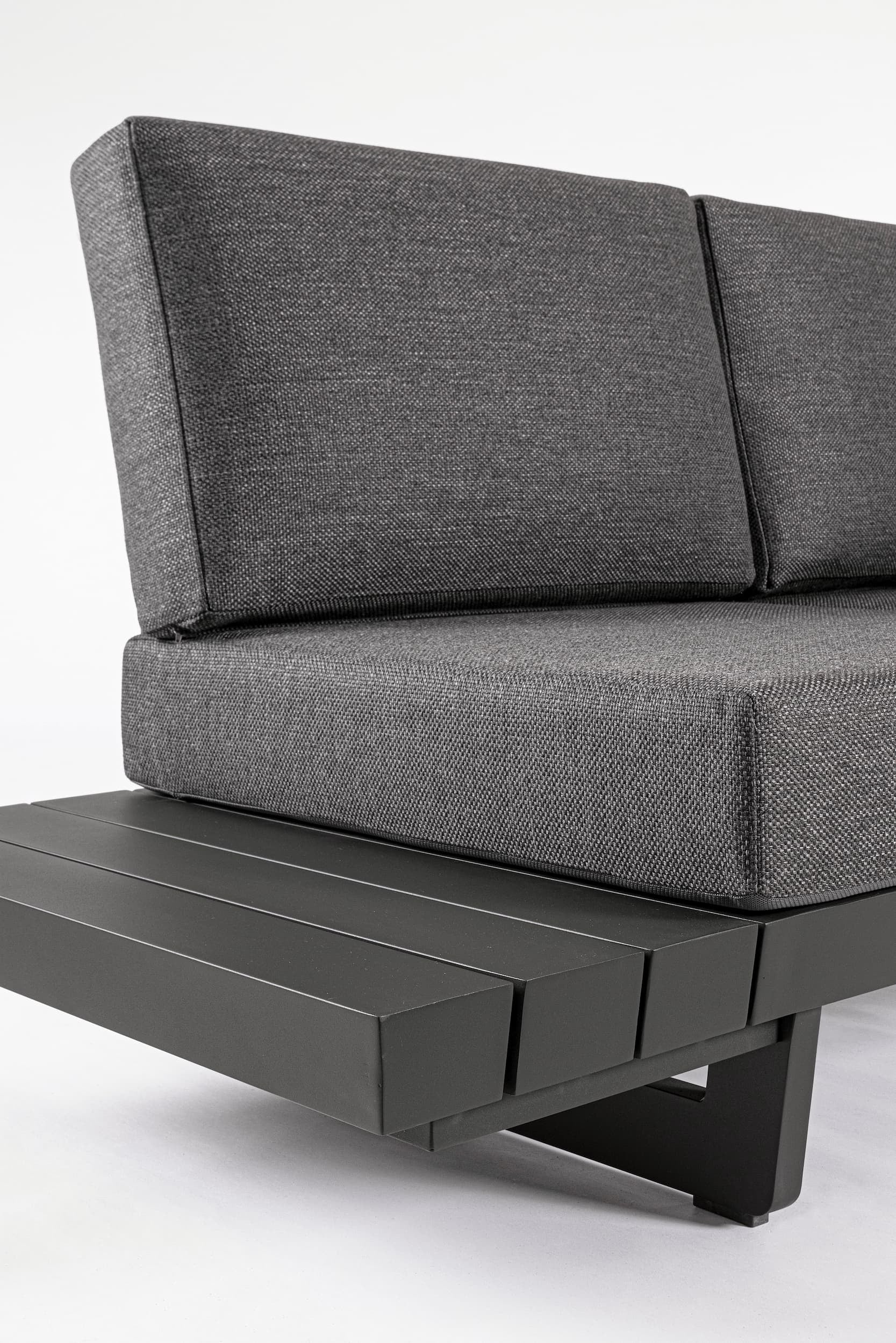 Bizzotto Divano Angolare Modulare da giardino Infinity Antracite