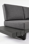 Bizzotto Divano Angolare Modulare da giardino Infinity Antracite