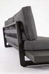 Bizzotto Divano Angolare Modulare da giardino Infinity Antracite