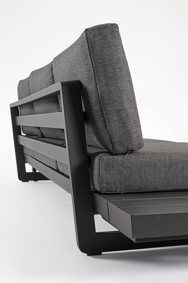 Bizzotto Divano Angolare Modulare da giardino Infinity Antracite