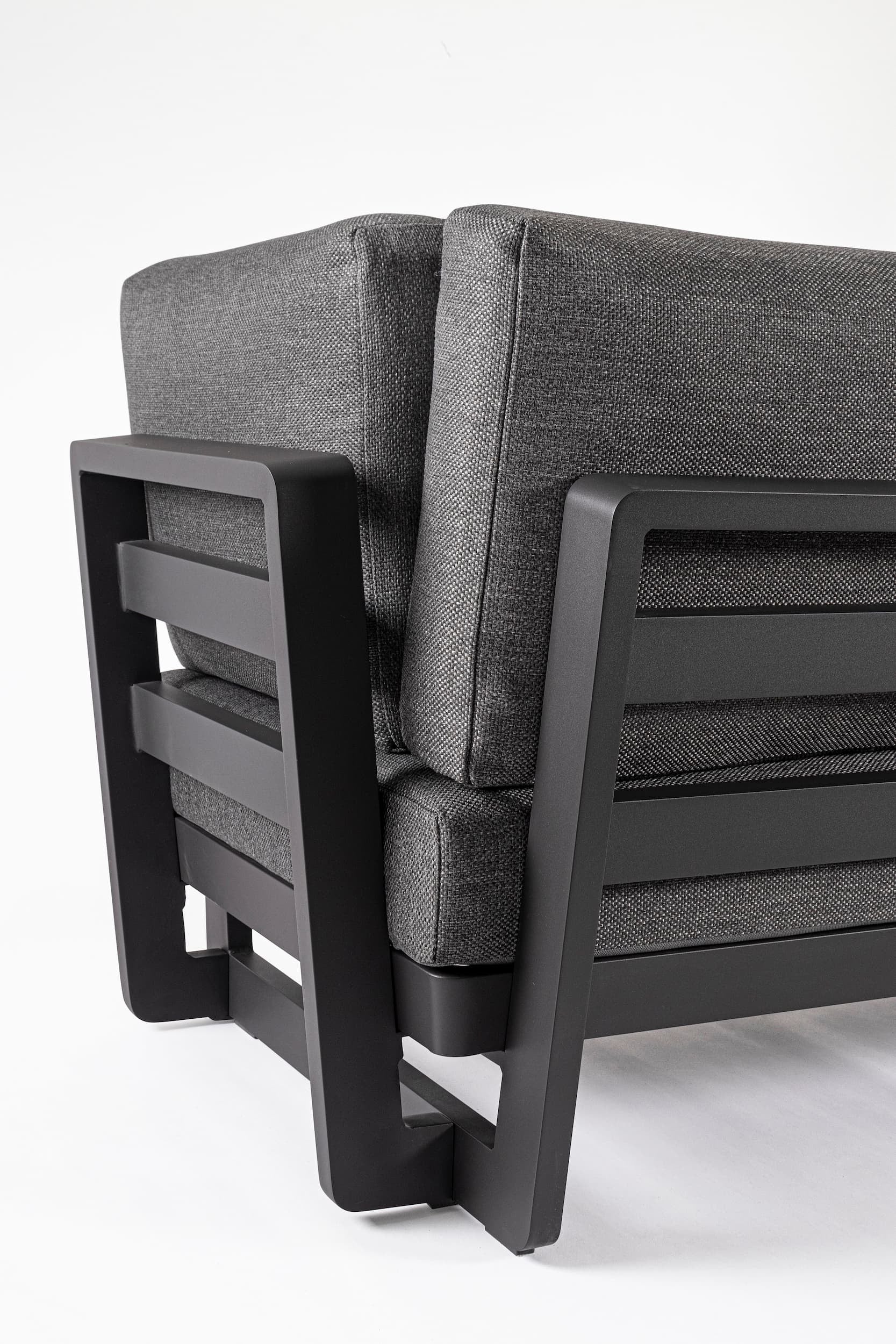 Bizzotto Divano Angolare Modulare da giardino Infinity Antracite