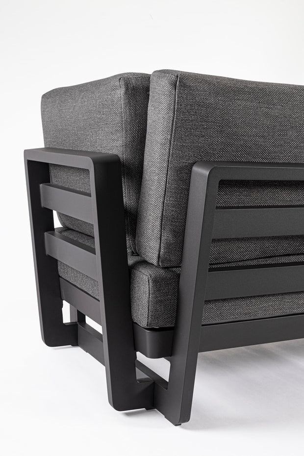 Bizzotto Divano Angolare Modulare da giardino Infinity Antracite