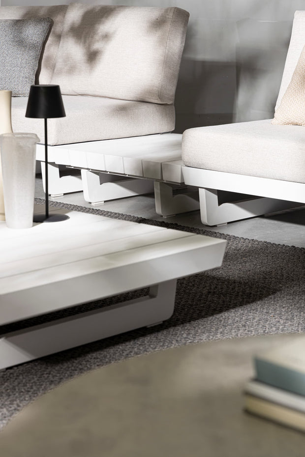 Bizzotto Divano Angolare Modulare da giardino Infinity Bianco