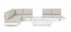 Bizzotto Divano Angolare Modulare da giardino Infinity Bianco