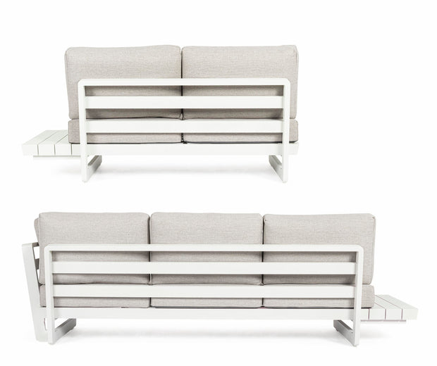Bizzotto Divano Angolare Modulare da giardino Infinity Bianco