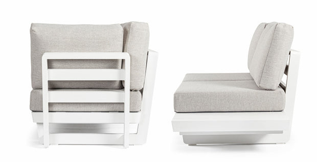 Bizzotto Divano Angolare Modulare da giardino Infinity Bianco