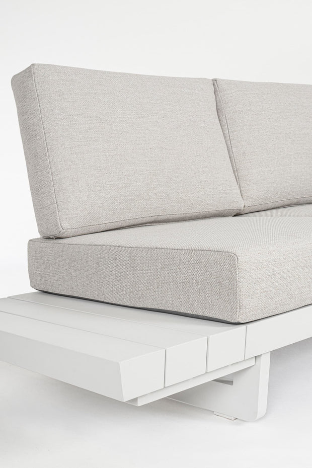 Bizzotto Divano Angolare Modulare da giardino Infinity Bianco