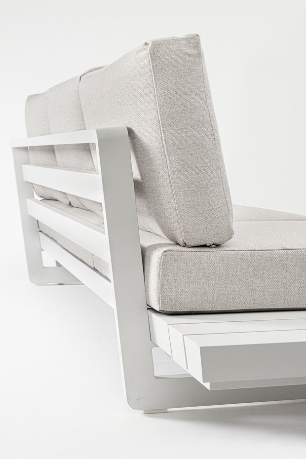 Bizzotto Divano Angolare Modulare da giardino Infinity Bianco