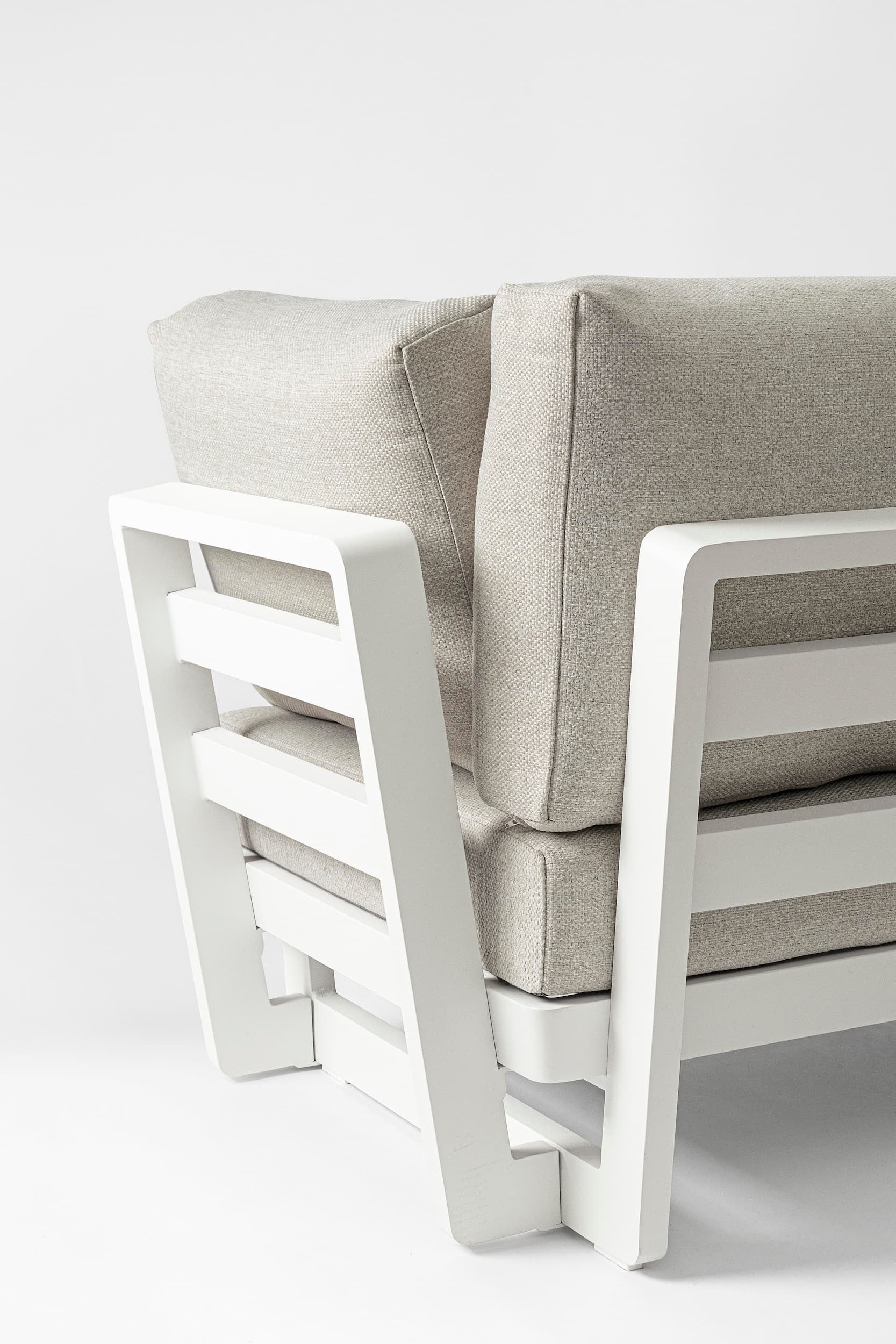 Bizzotto Divano Angolare Modulare da giardino Infinity Bianco