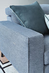 LeComfort Divano angolare relax elettrico a destro 4 posti Chris Blu