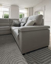 LeComfort Divano angolare relax elettrico a destro 4 posti Jarvis Grigio