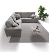 LeComfort Divano angolare relax elettrico a destro 4 posti Jarvis Grigio