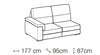 LeComfort Divano angolare relax elettrico a destro 4 posti Jarvis Grigio