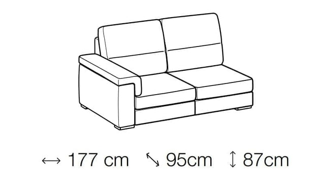LeComfort Divano angolare relax elettrico a destro 4 posti Jarvis Grigio