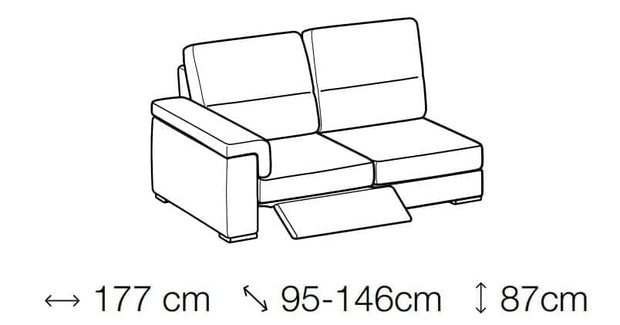 LeComfort Divano angolare relax elettrico a destro 4 posti Jarvis Grigio