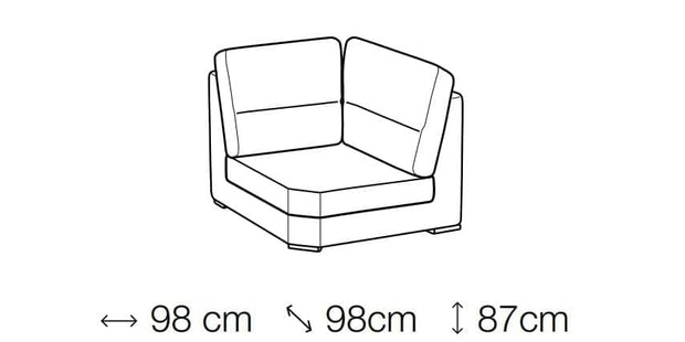 LeComfort Divano angolare relax elettrico a destro 4 posti Jarvis Grigio