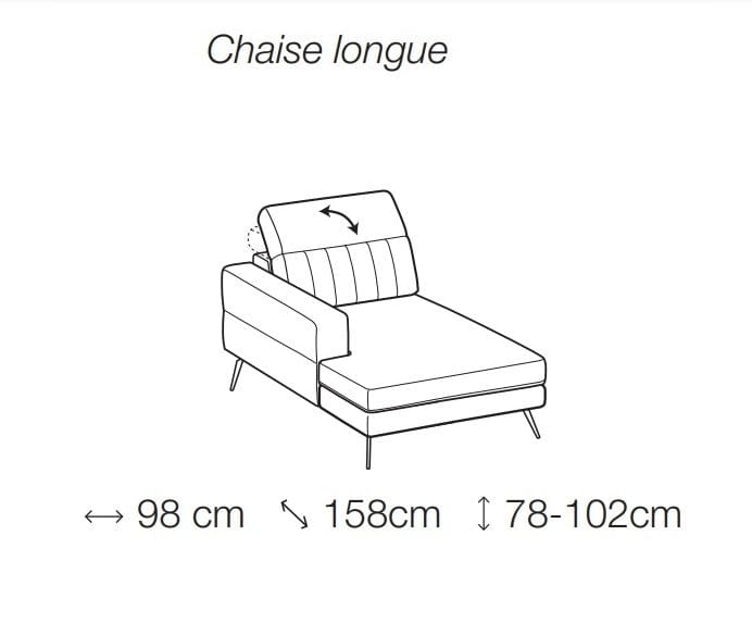 LeComfort Divano angolare relax elettrico a sinistro 4 posti Eragon Grigio