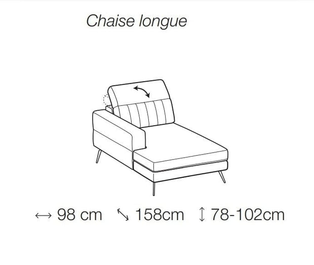 LeComfort Divano angolare relax elettrico a sinistro 4 posti Eragon Grigio