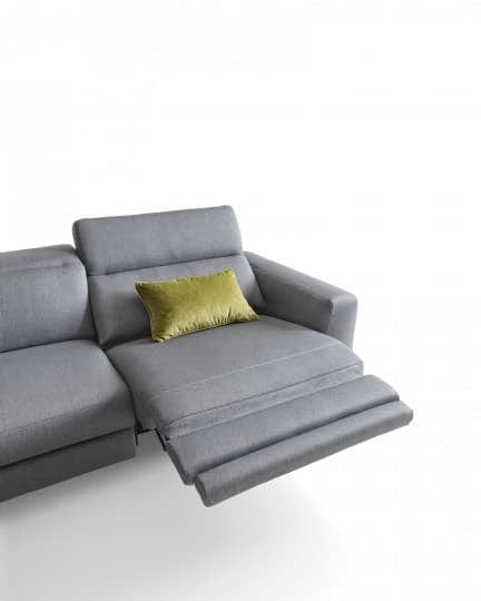 Divano angolare relax elettrico a sinistro 4 posti Gary Grigio (2)