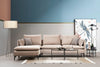 Asir Divano Angolare universale 3 posti in velluto Felix Beige