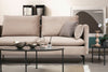 Asir Divano Angolare universale 3 posti in velluto Felix Beige
