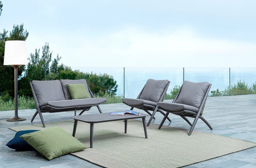 Bizzotto Divano da giardino 2 posti Aloha Grigio