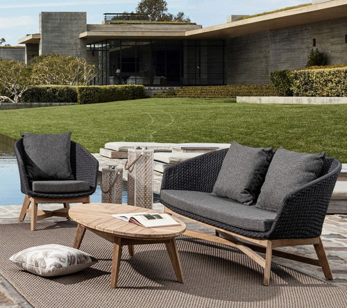Bizzotto Divano da giardino 2 posti Coachella Antracite