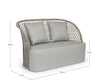 Bizzotto Divano da giardino 2 posti Cuyen Beige