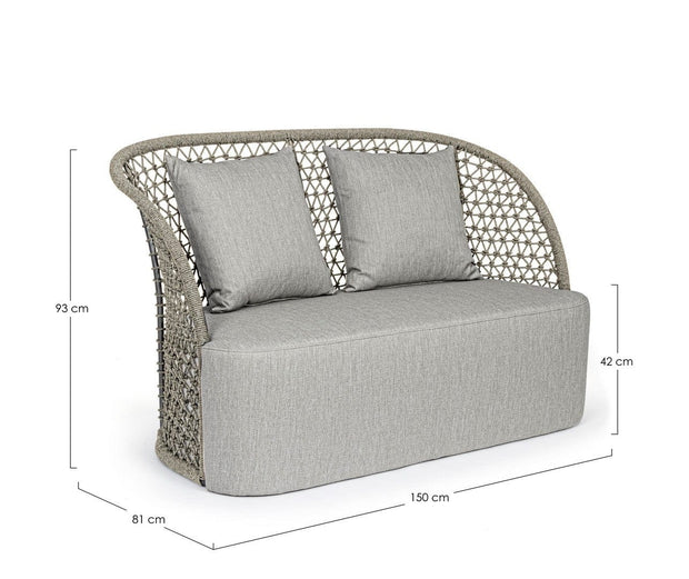 Bizzotto Divano da giardino 2 posti Cuyen Beige