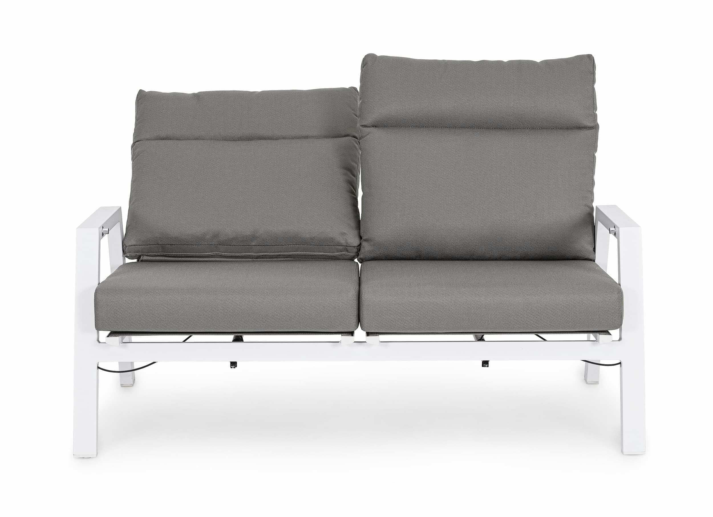 Bizzotto Divano da giardino 2 posti Kledi JX11 Grigio