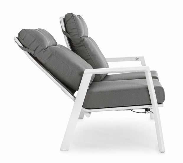 Bizzotto Divano da giardino 2 posti Kledi JX11 Grigio