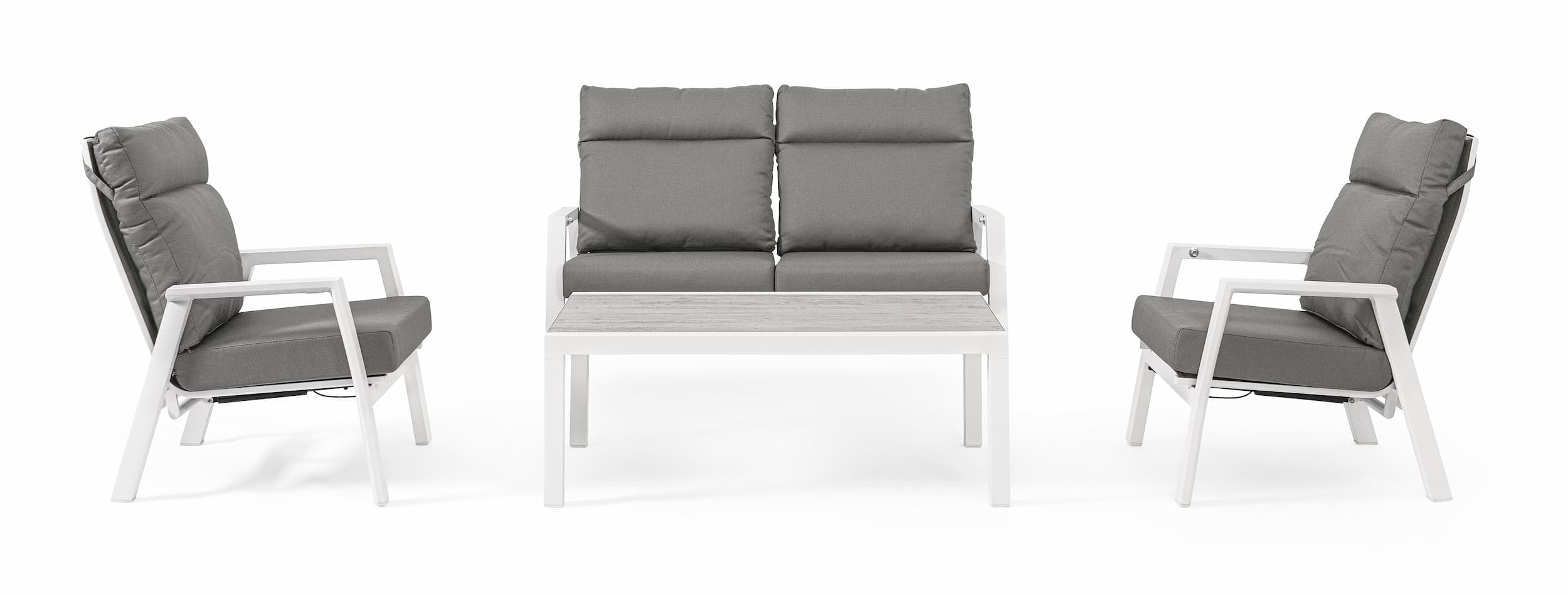 Bizzotto Divano da giardino 2 posti Kledi JX11 Grigio
