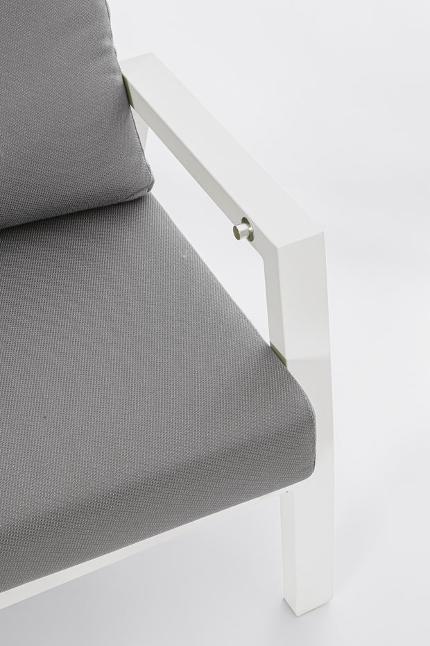 Bizzotto Divano da giardino 2 posti Kledi JX11 Grigio
