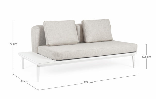 Bizzotto Divano da giardino 2 posti Matrix Grigio