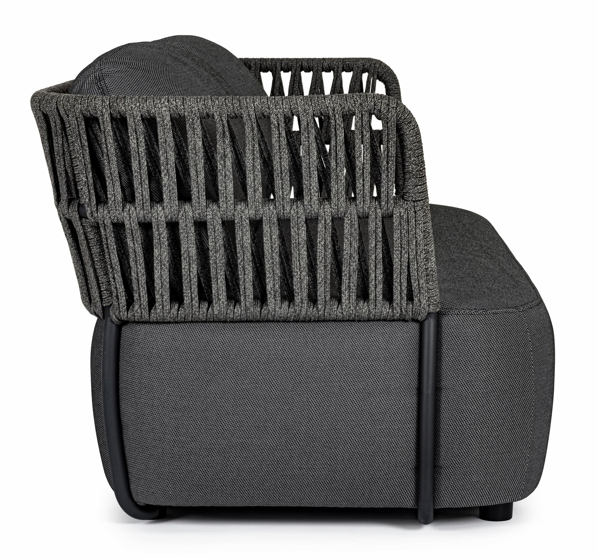 Bizzotto Divano da giardino 2 posti Palmer Antracite
