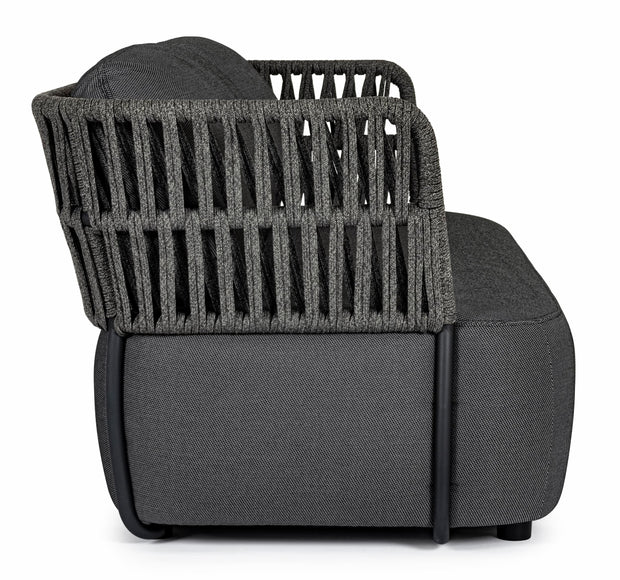 Bizzotto Divano da giardino 2 posti Palmer Antracite