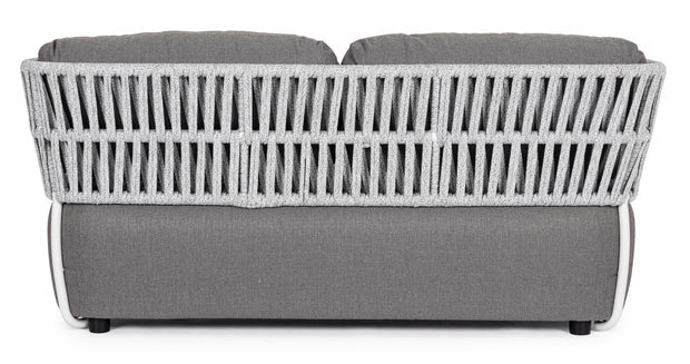 Bizzotto Divano da giardino 2 posti Palmer Grigio