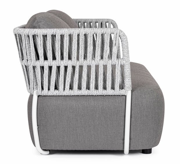 Bizzotto Divano da giardino 2 posti Palmer Grigio