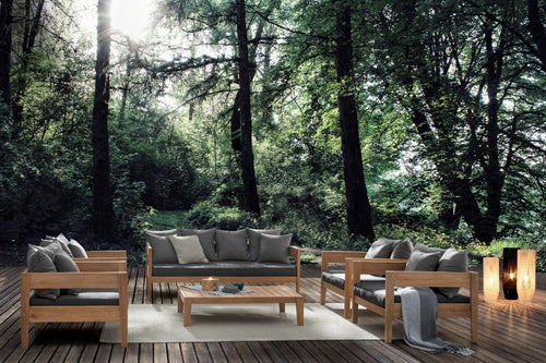 Bizzotto Divano da giardino 3 posti Kobo Antracite