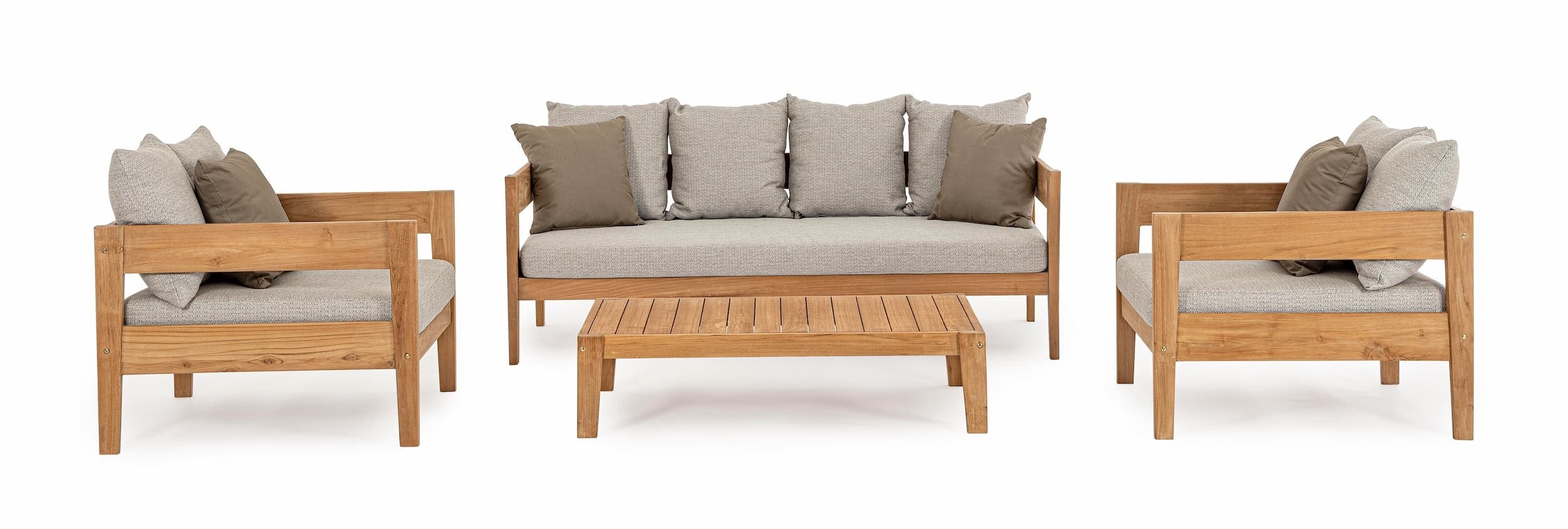 Bizzotto Divano da giardino 3 posti Kobo Grigio
