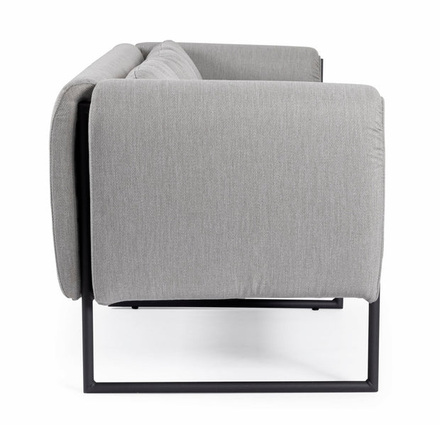 Bizzotto Divano da giardino 3 posti Pixel Grigio